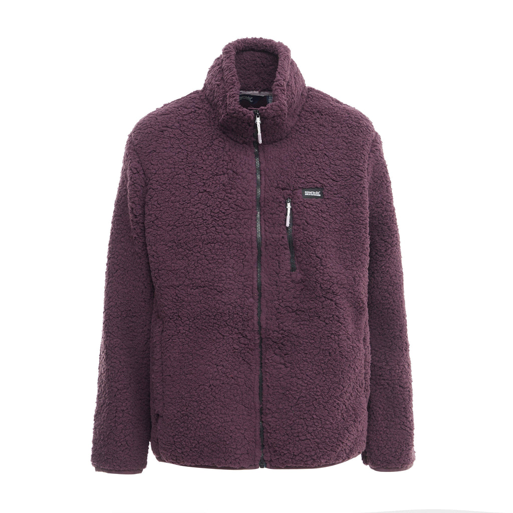 Womens Ria Fluffy Full Zip Fleece Deep Plum