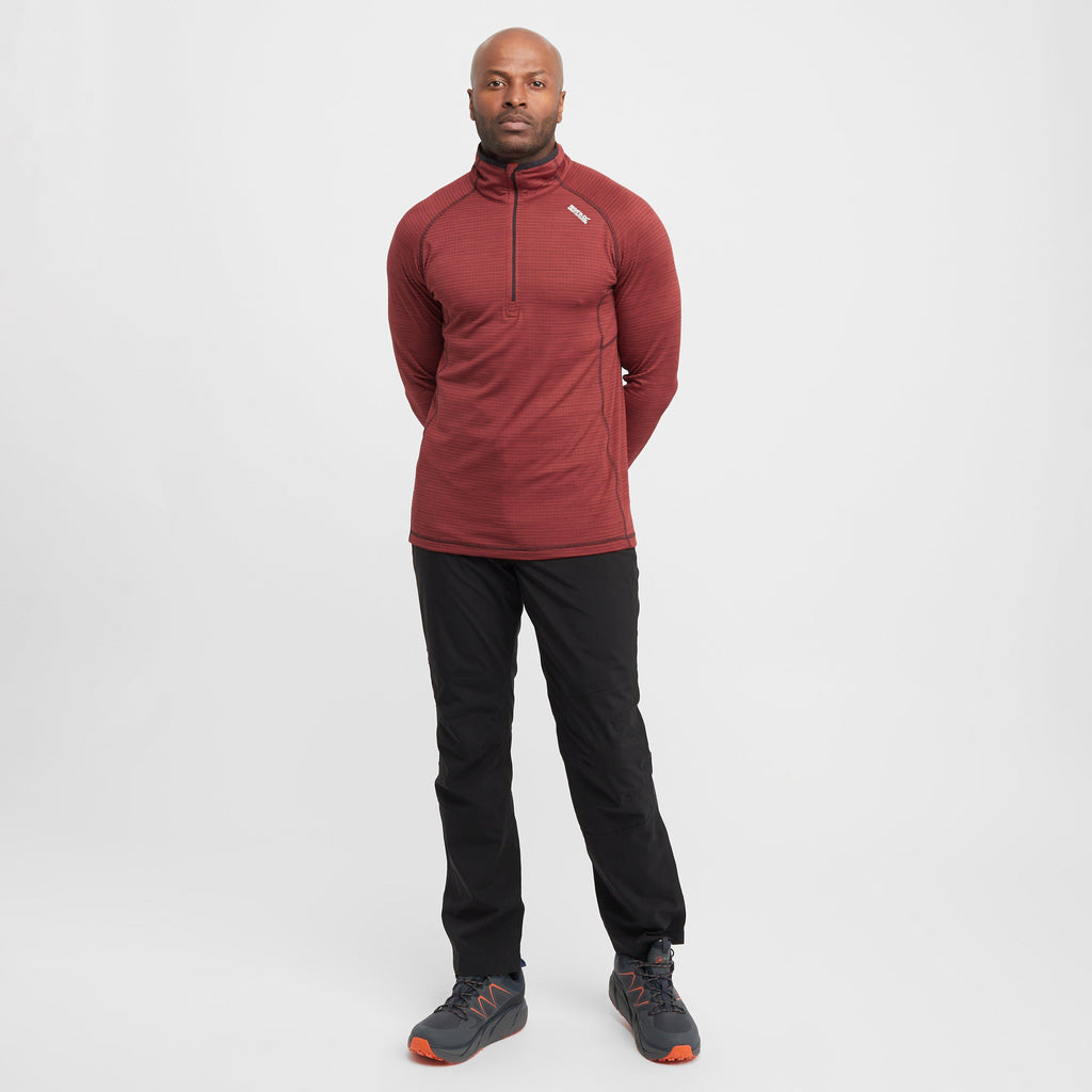 Mens Yonder II Half Zip Fleece Red