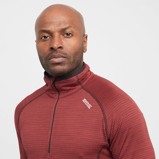 Mens Yonder II Half Zip Fleece Red