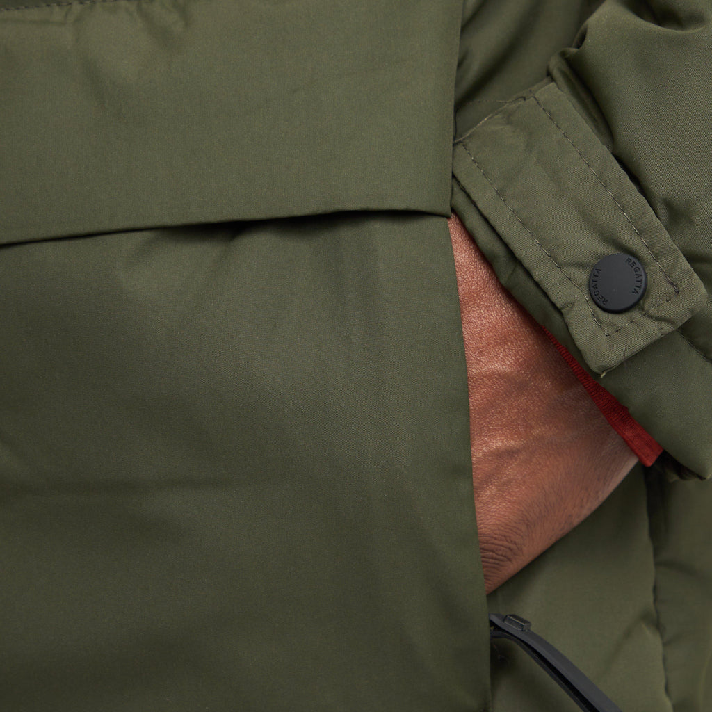 Mens Falkner Baffles Jacket Dark Khaki