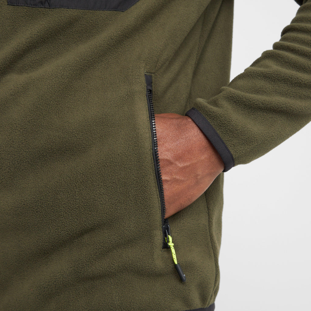 Mens Frankie Full Zip Fleece Dark Khaki