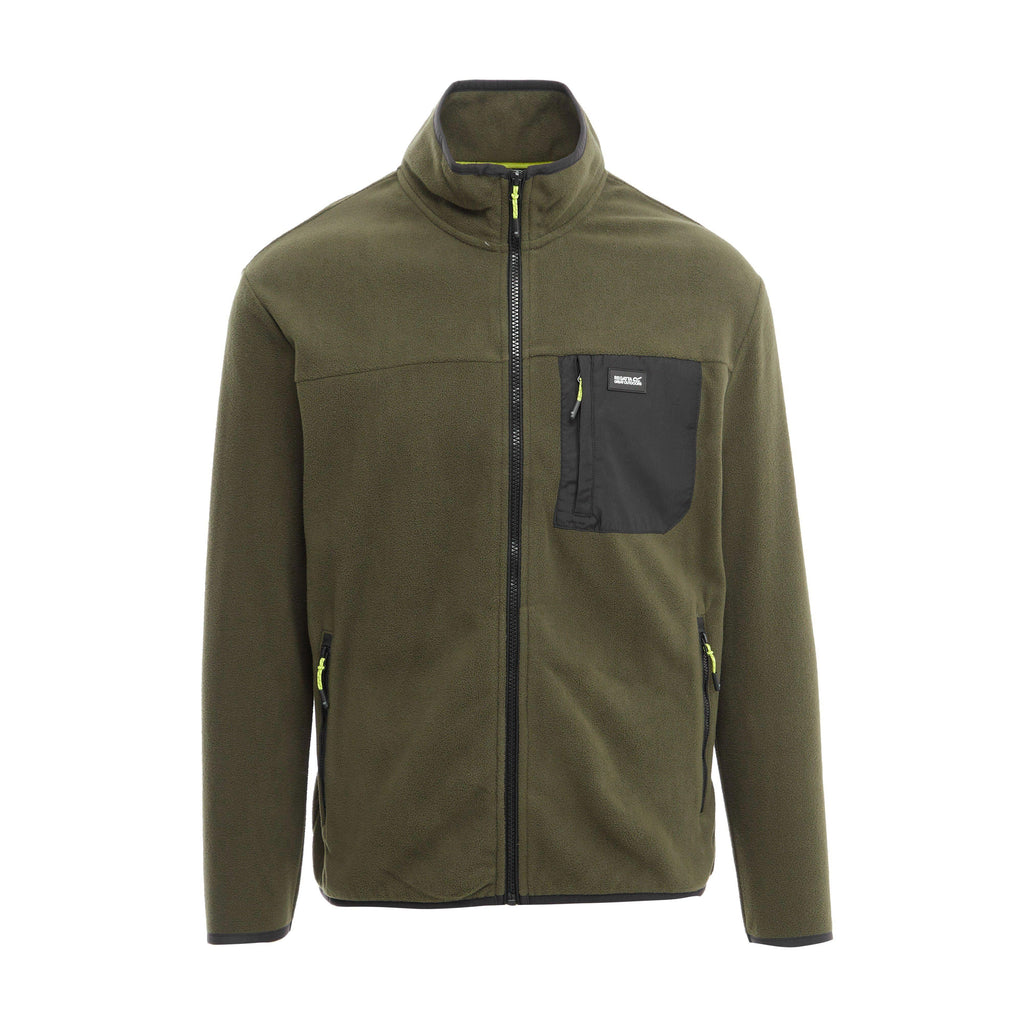 Mens Frankie Full Zip Fleece Dark Khaki