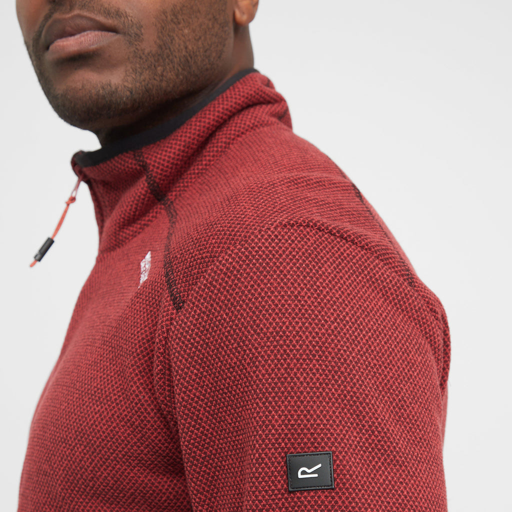 Mens Torrens Full Zip Midweight Fleece Red Ochre