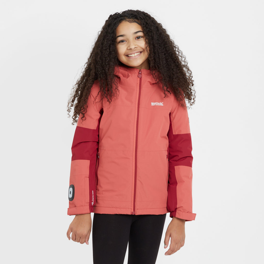 Kids Beamz IV Waterproof Jacket Mineral Red Rumba