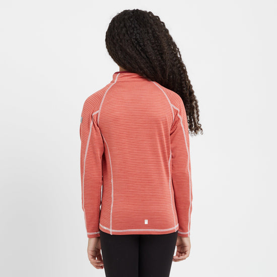 Kids Berley Half Zip Top Mineral Red