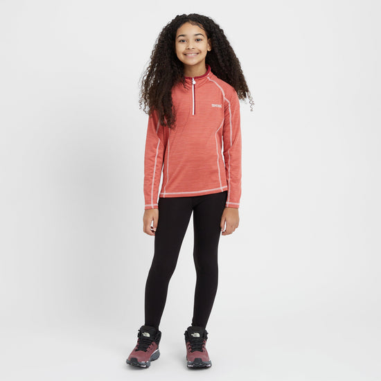 Kids Berley Half Zip Top Mineral Red