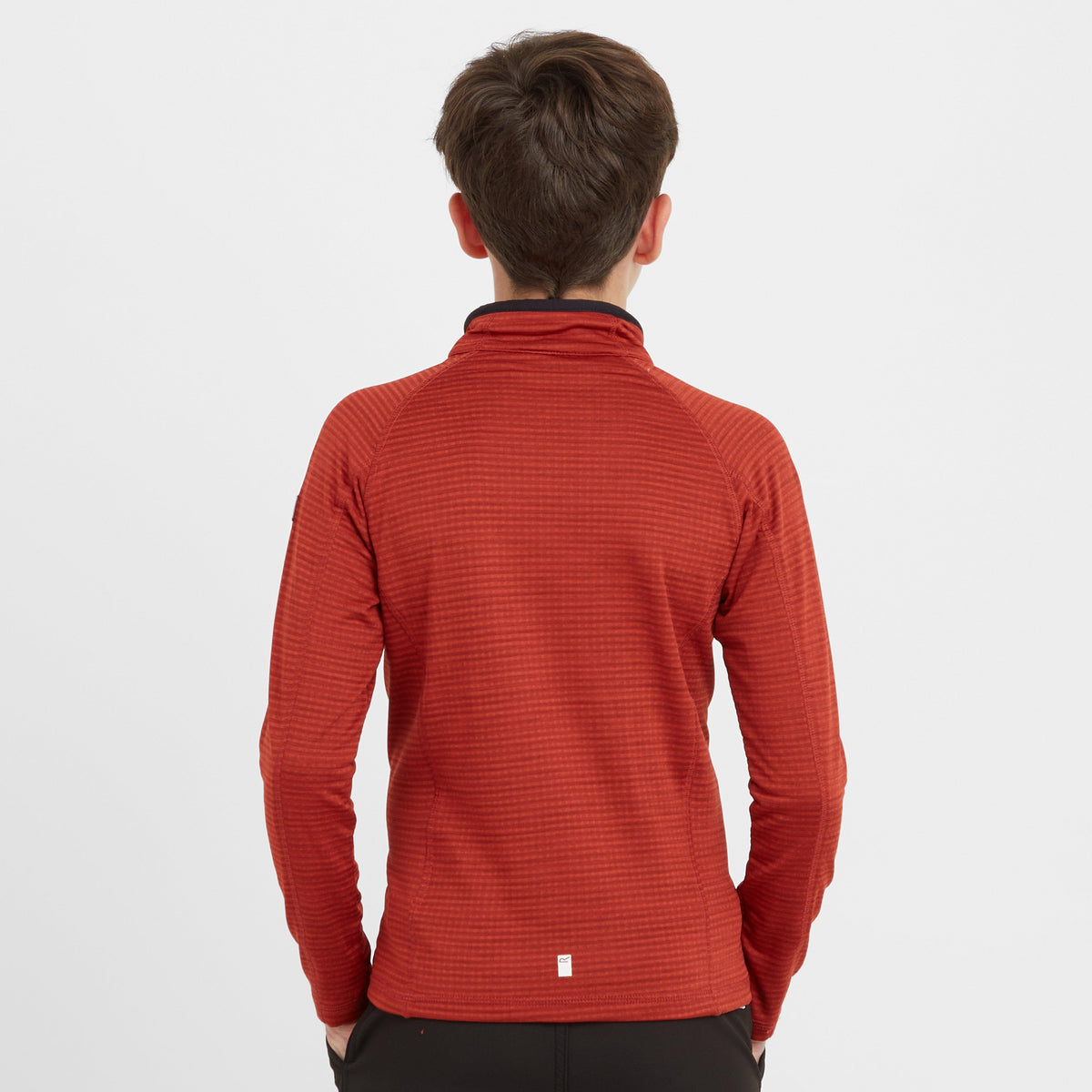 Kids Berley Half Zip Top Red Ochre Black