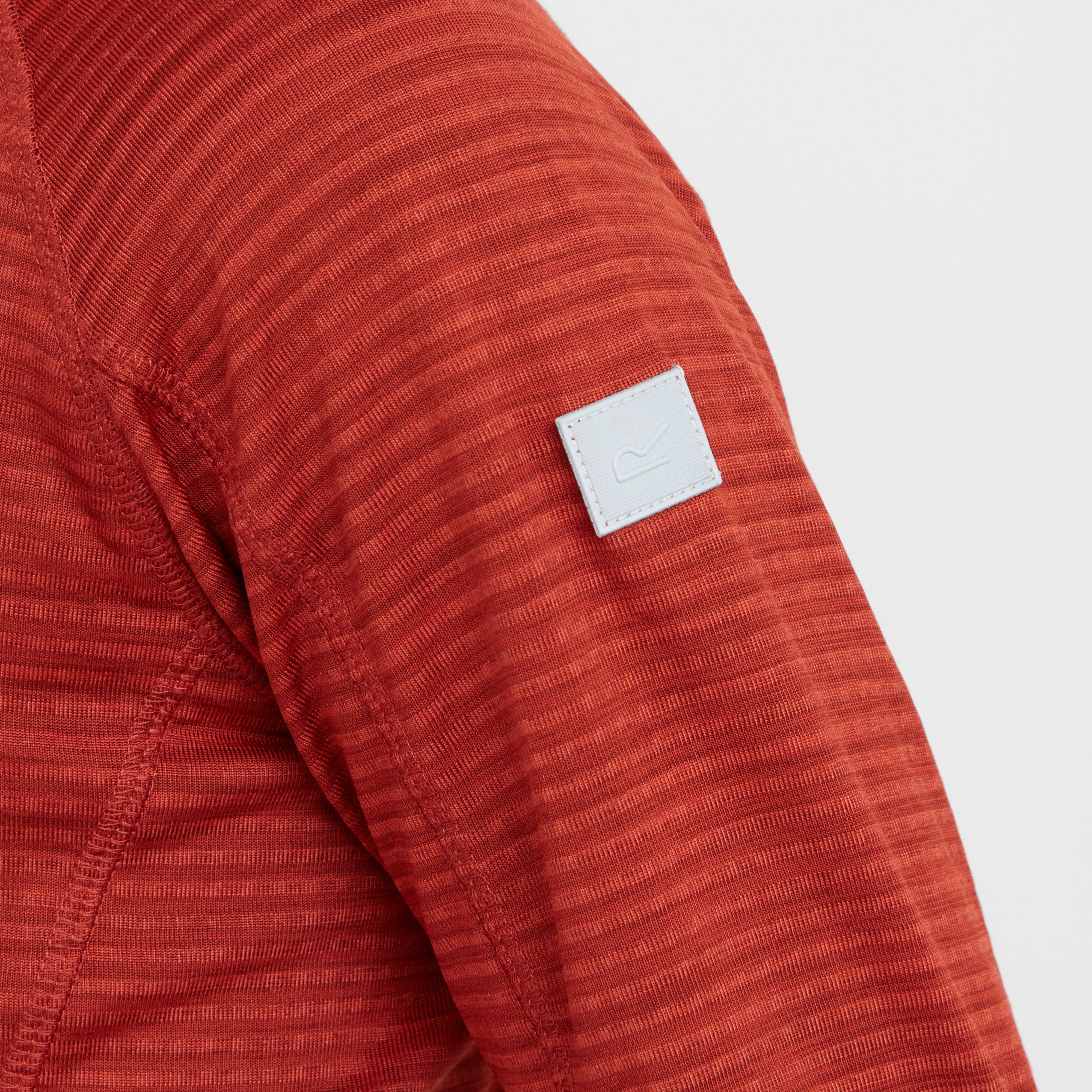 Kids Berley Half Zip Top Red Ochre Black