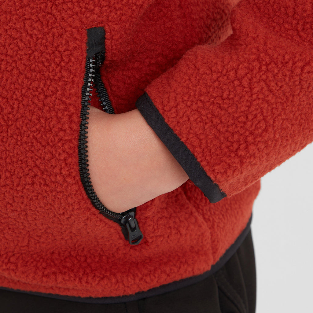 Kids Frankie Full Zip Fleece Red Ochre