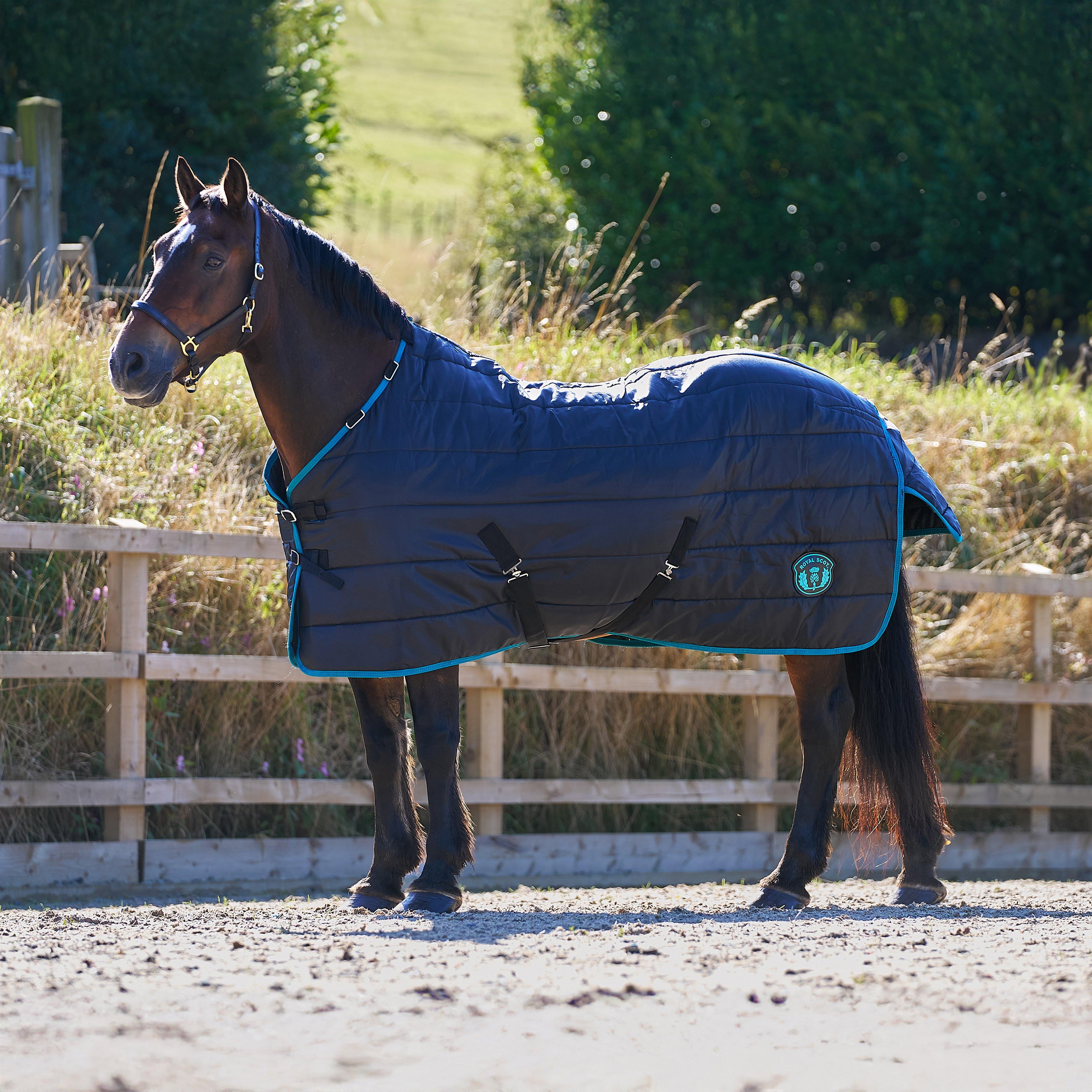 Original 250g Mediumweight Detach-A-Neck Stable Rug Black/Ocean