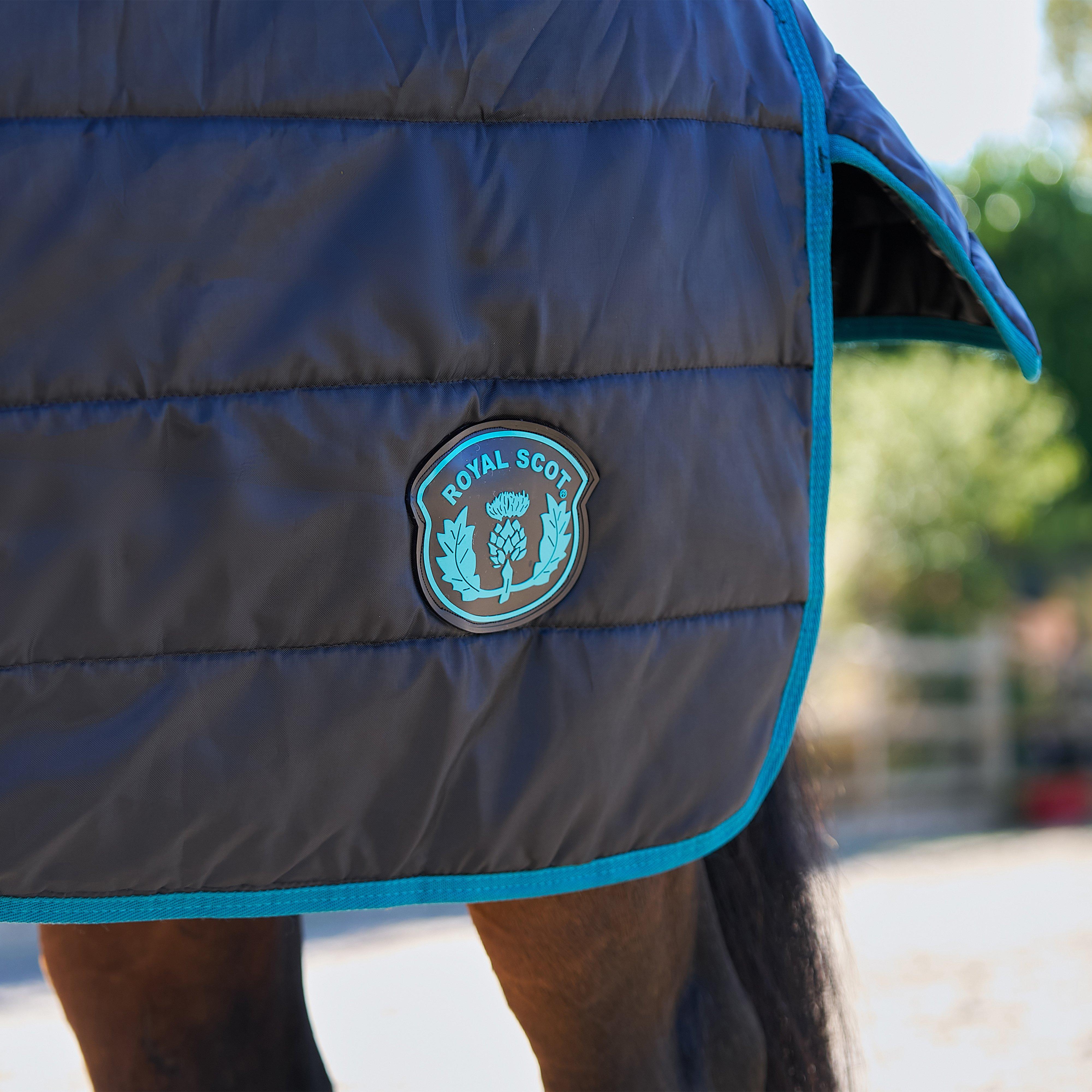 Original 250g Mediumweight Detach-A-Neck Stable Rug Black/Ocean