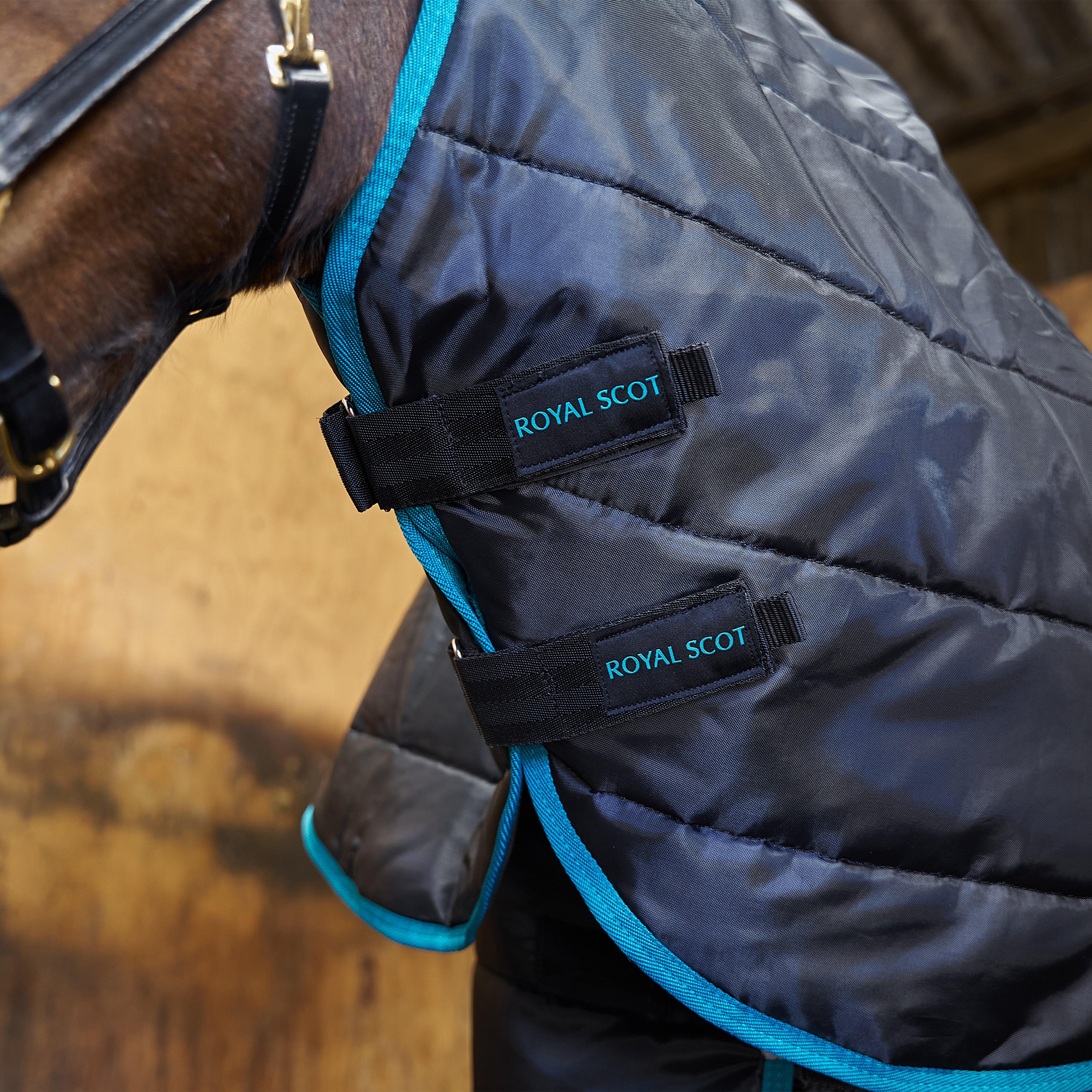 Original 250g Mediumweight Detach-A-Neck Stable Rug Black/Ocean