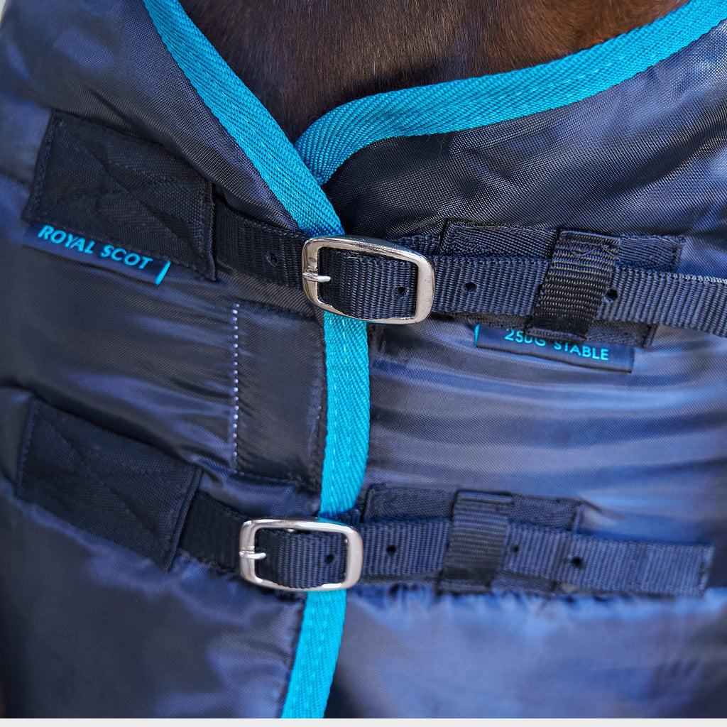 Original 250g Mediumweight Detach-A-Neck Stable Rug Black/Ocean