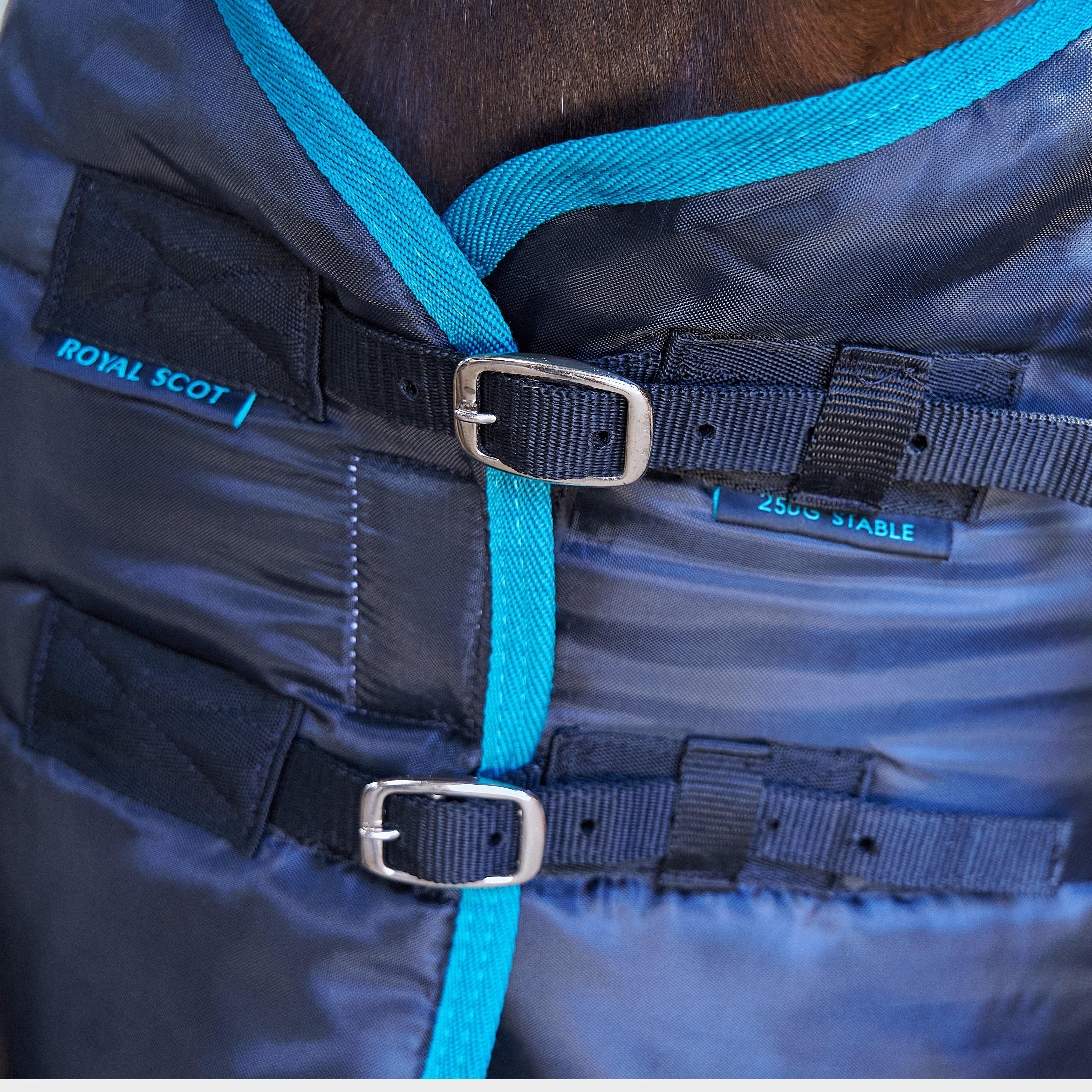 Original 250g Mediumweight Detach-A-Neck Stable Rug Black/Ocean