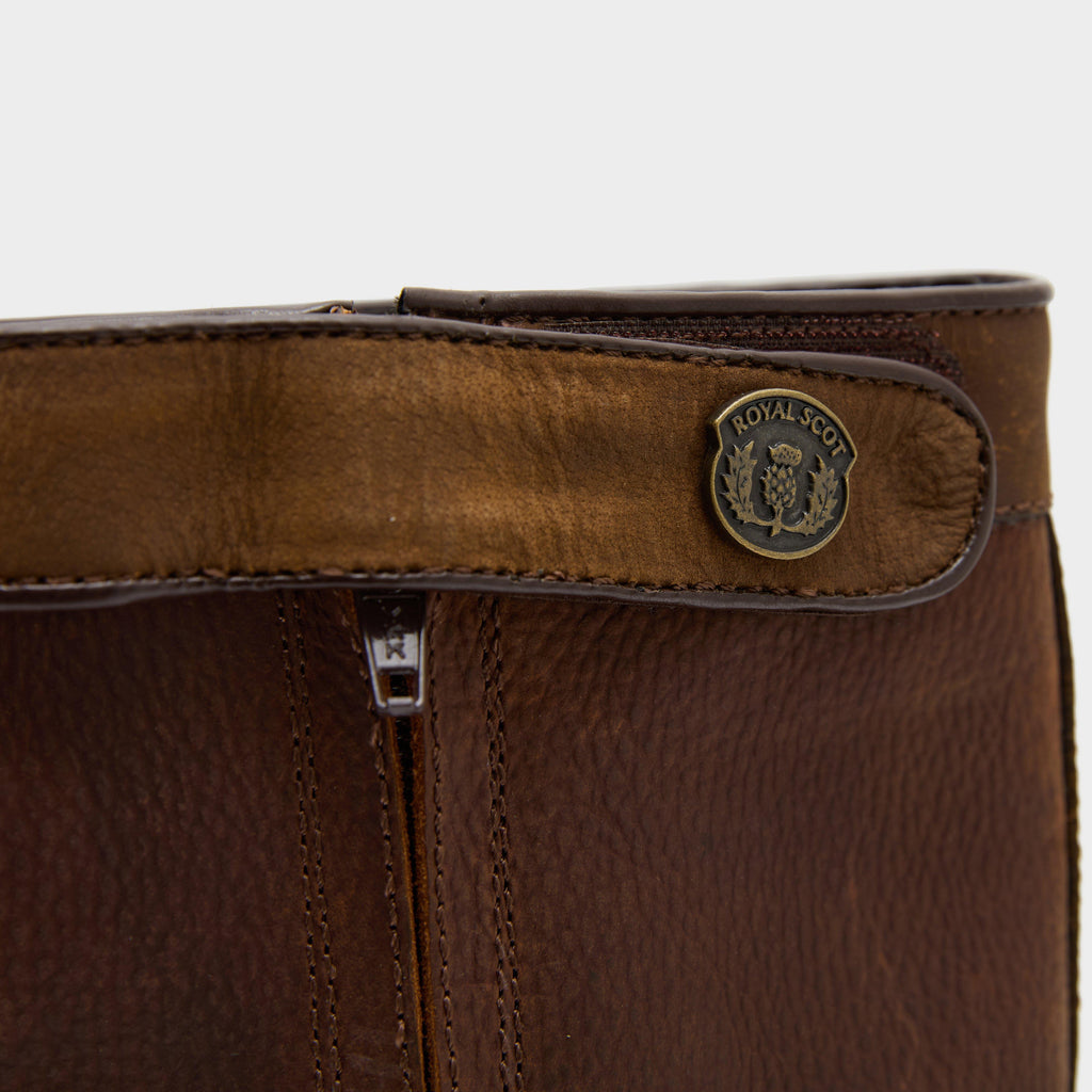 Womens Alexandria Zipped Country Boots Brown