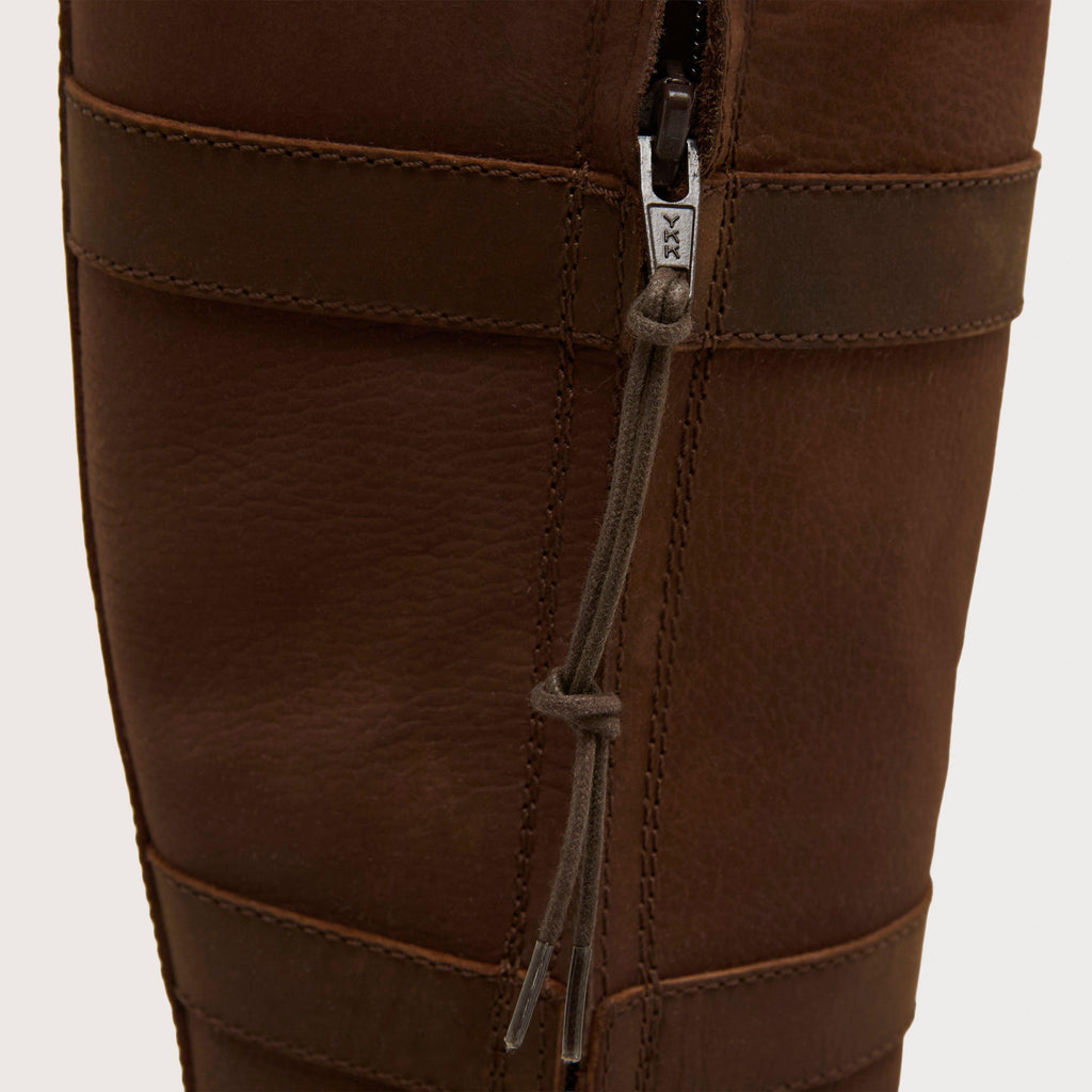 Womens Alexandria Zipped Country Boots Brown