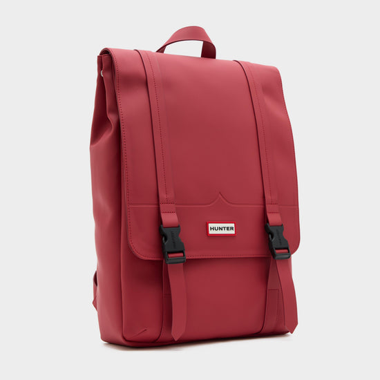 Original Rubberised Large Backpack Military Red