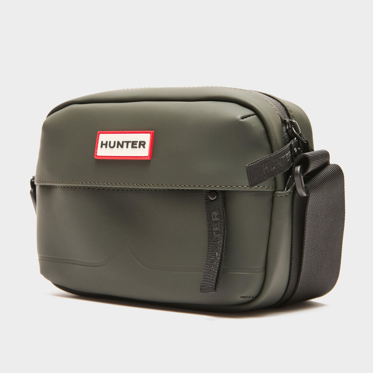 Rubberised Mini Crossbody Dark Olive