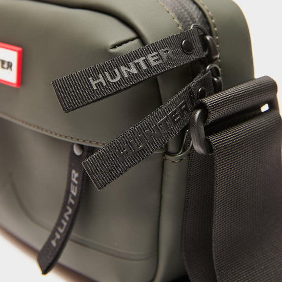 Rubberised Mini Crossbody Dark Olive