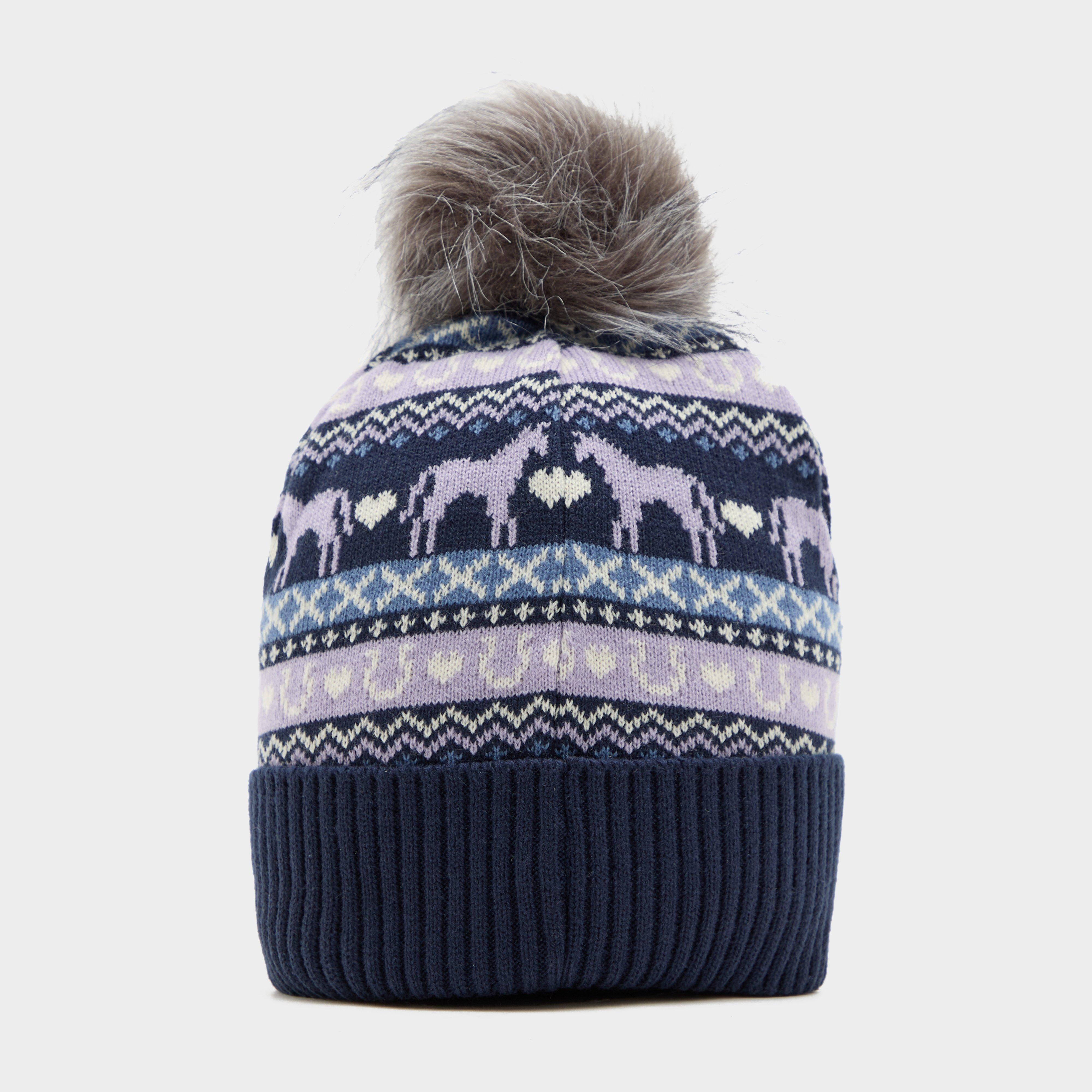 Adults Malmo Fairisle Pom Hat Navy