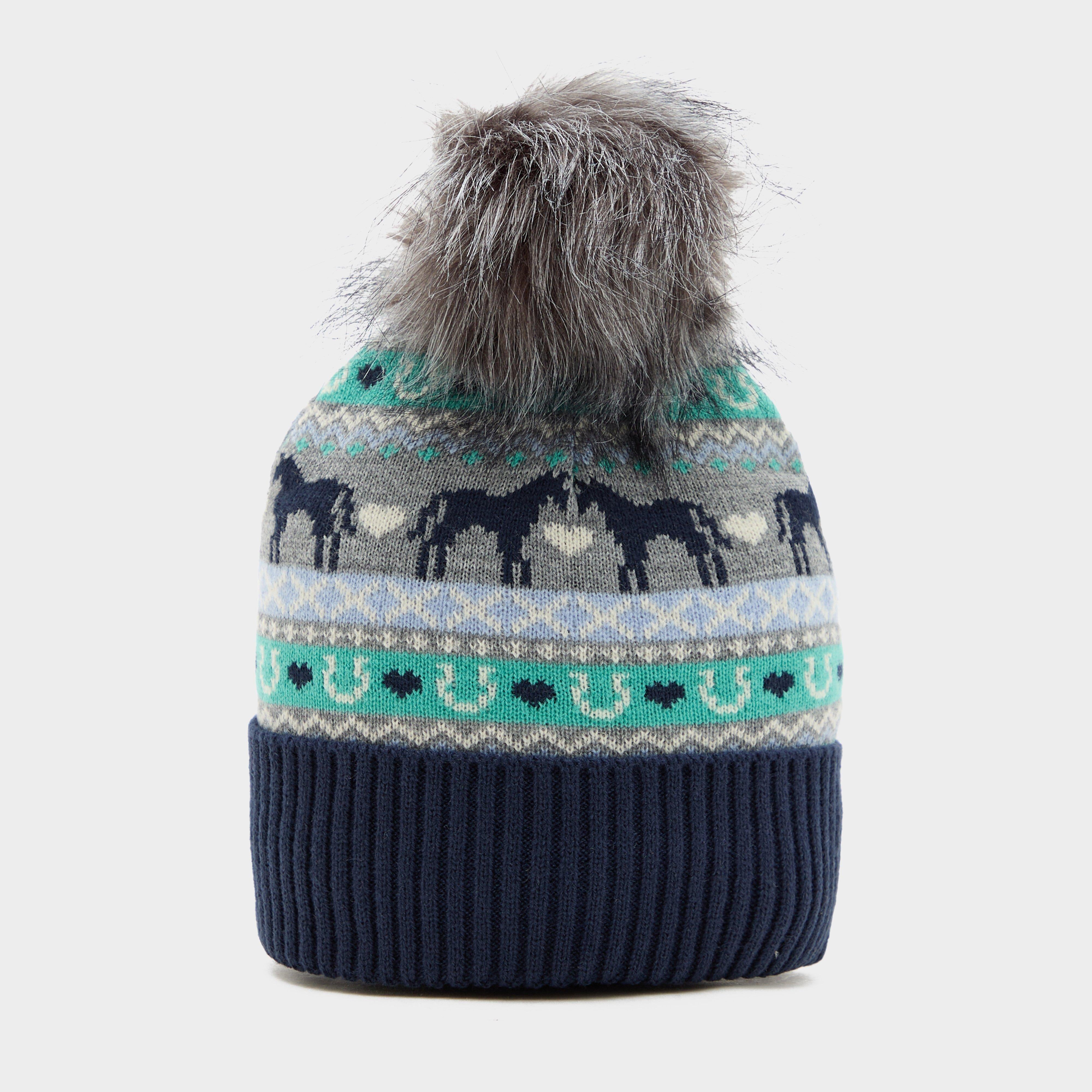Adults Malmo Fairisle Pom Hat Grey