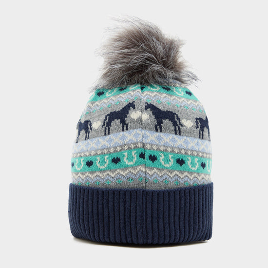 Adults Malmo Fairisle Pom Hat Grey
