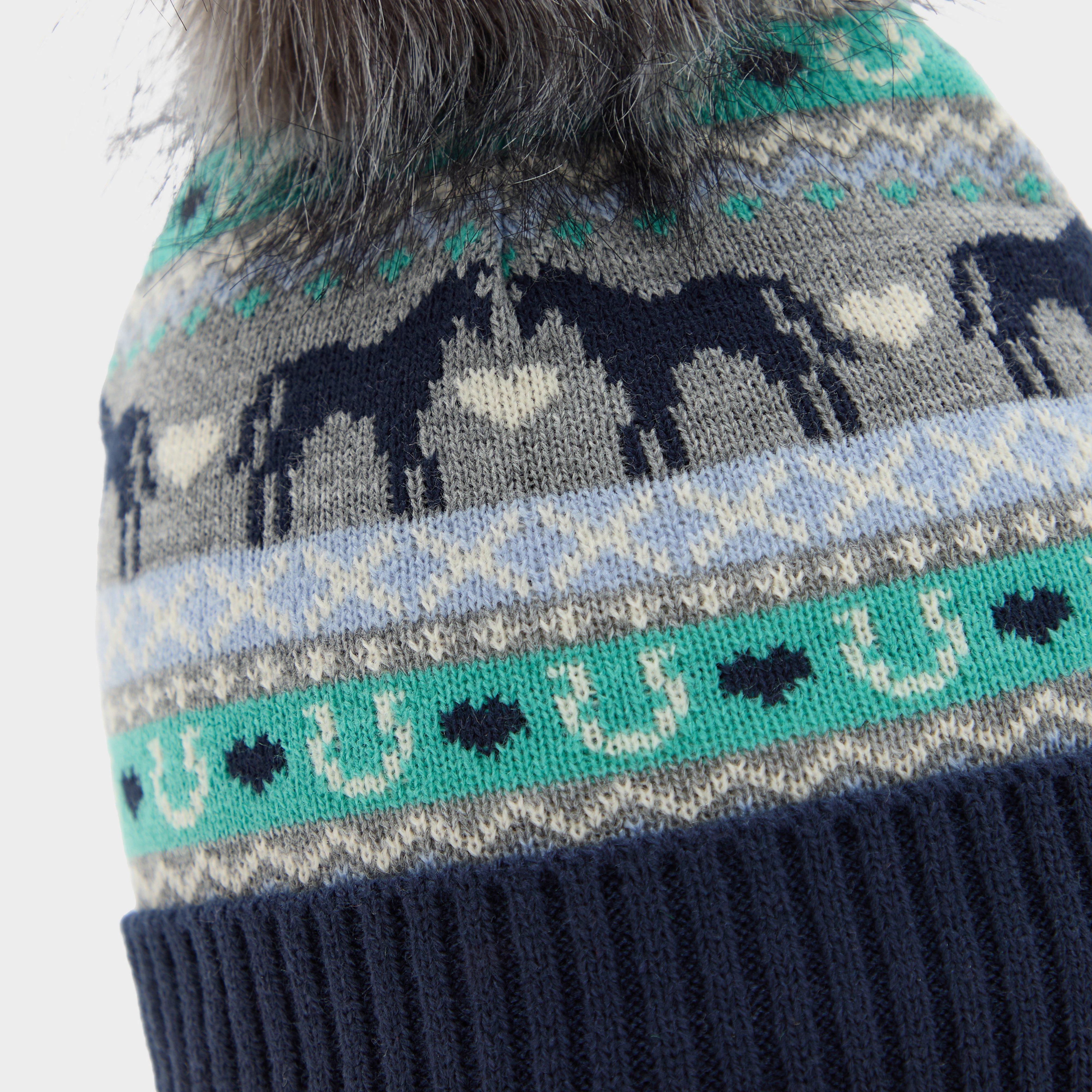 Adults Malmo Fairisle Pom Hat Grey