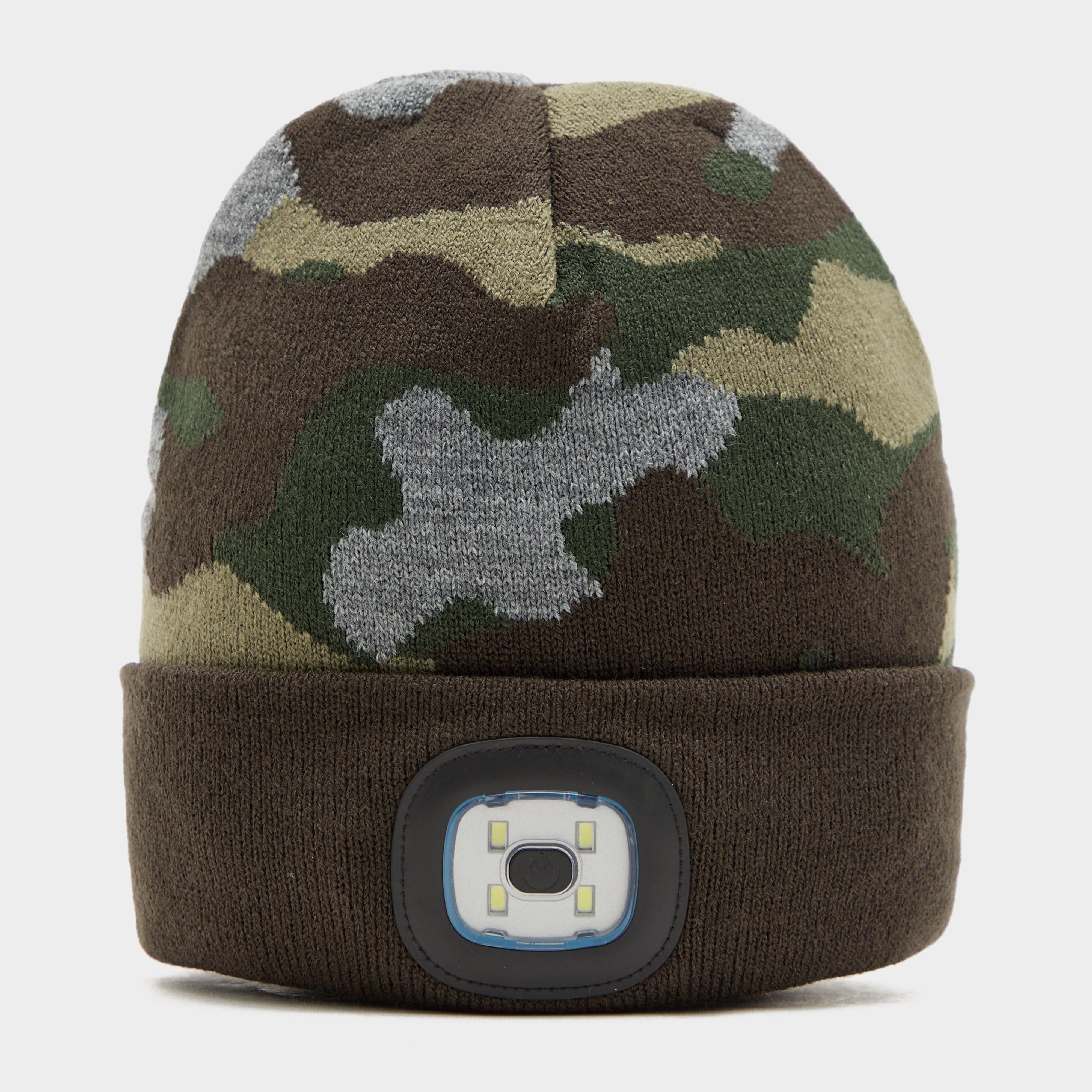 Kids Camo Beck LED Beanie Olive