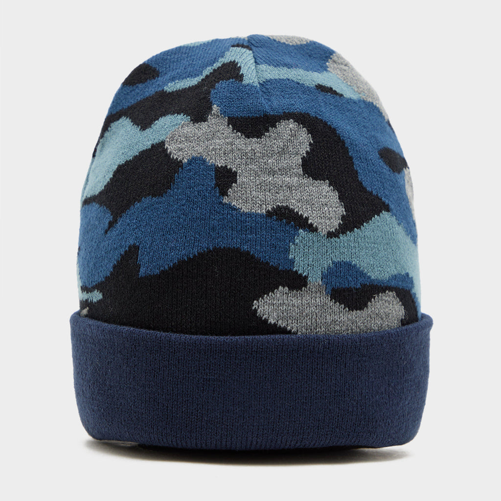 Kids Camo Beck LED Beanie Blue