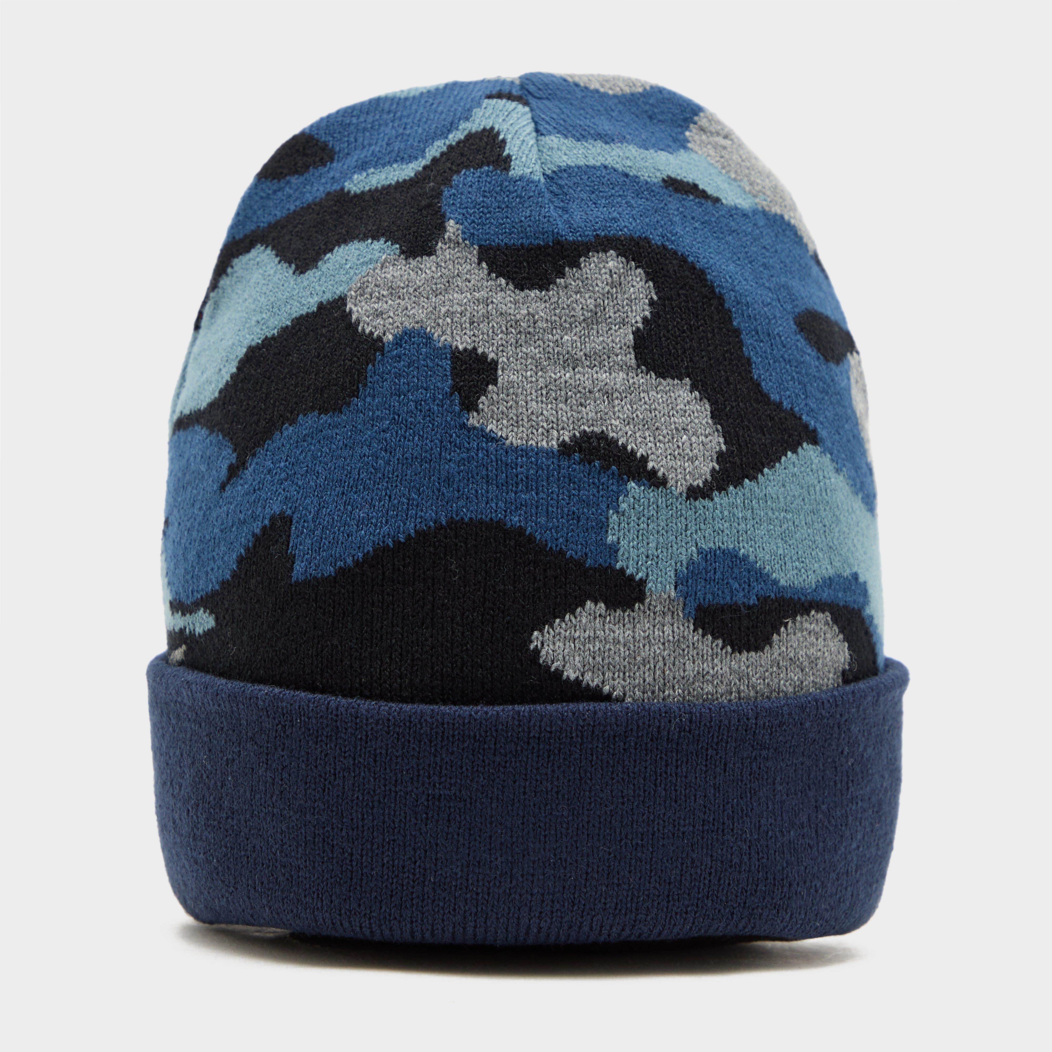 Kids Camo Beck LED Beanie Blue