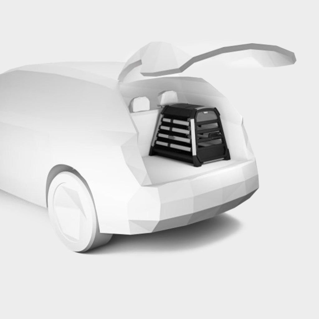 Allax Car Dog Crate Black S