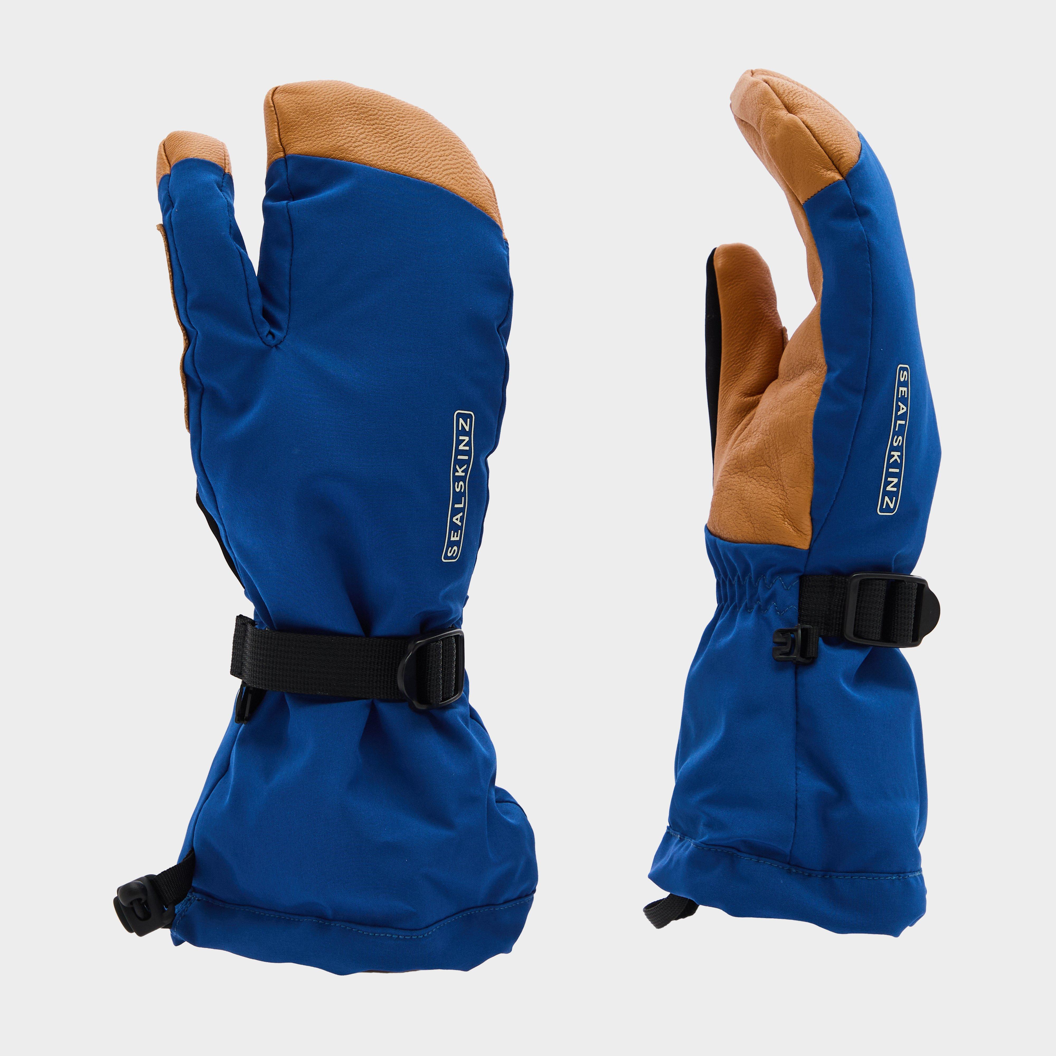 Congham Waterproof Thermal Ski Split Finger Mittens Blue