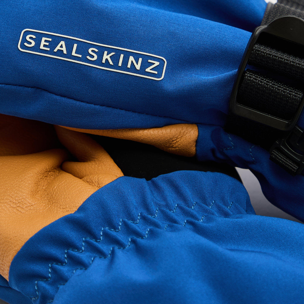 Congham Waterproof Thermal Ski Split Finger Mittens Blue