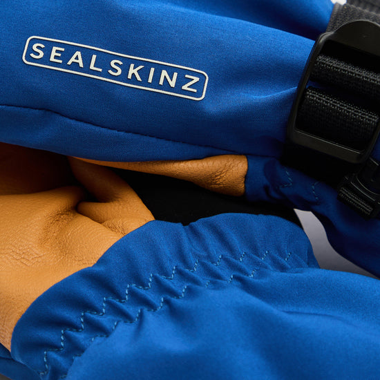 Congham Waterproof Thermal Ski Split Finger Mittens Blue