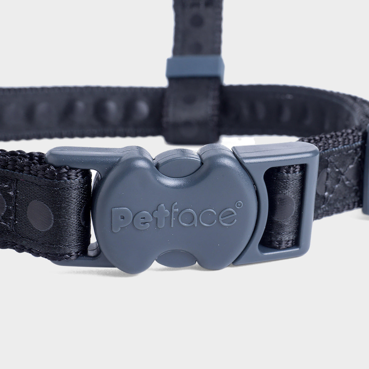 Tonal Dots Dog Harness Black L