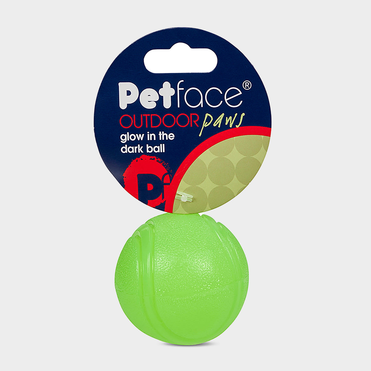 Outdoor Paws Glow In The Dark TPR Ball Dog Toy