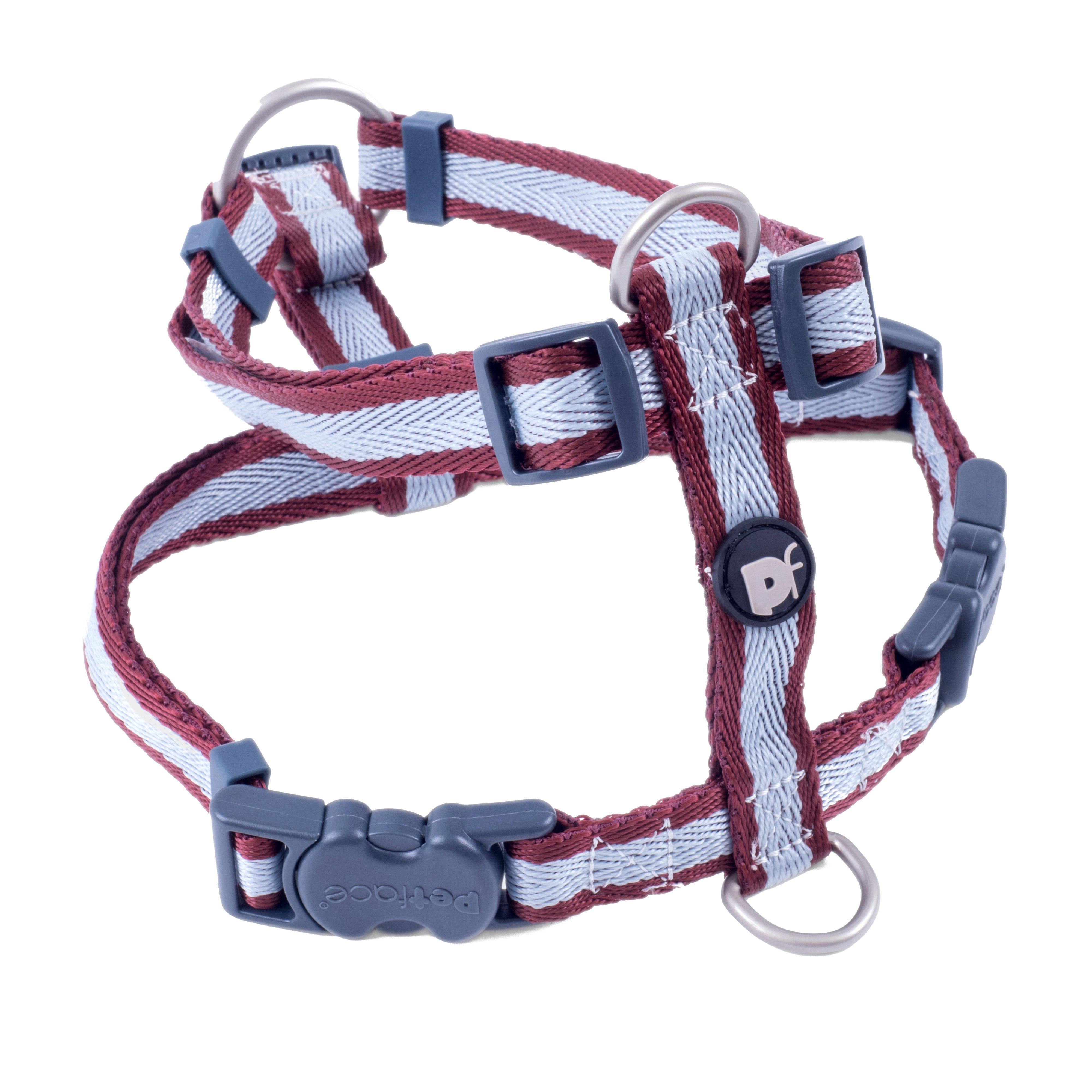 Dog Harness Ox Blood Stripe S