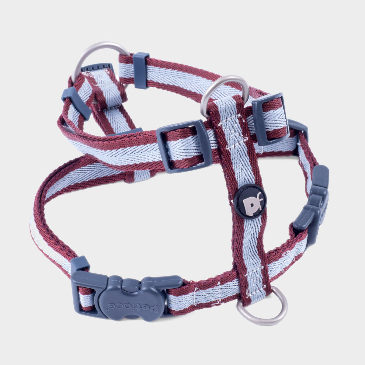 Dog Harness Ox Blood Stripe L