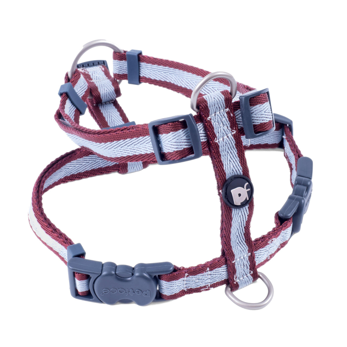 Dog Harness Ox Blood Stripe L