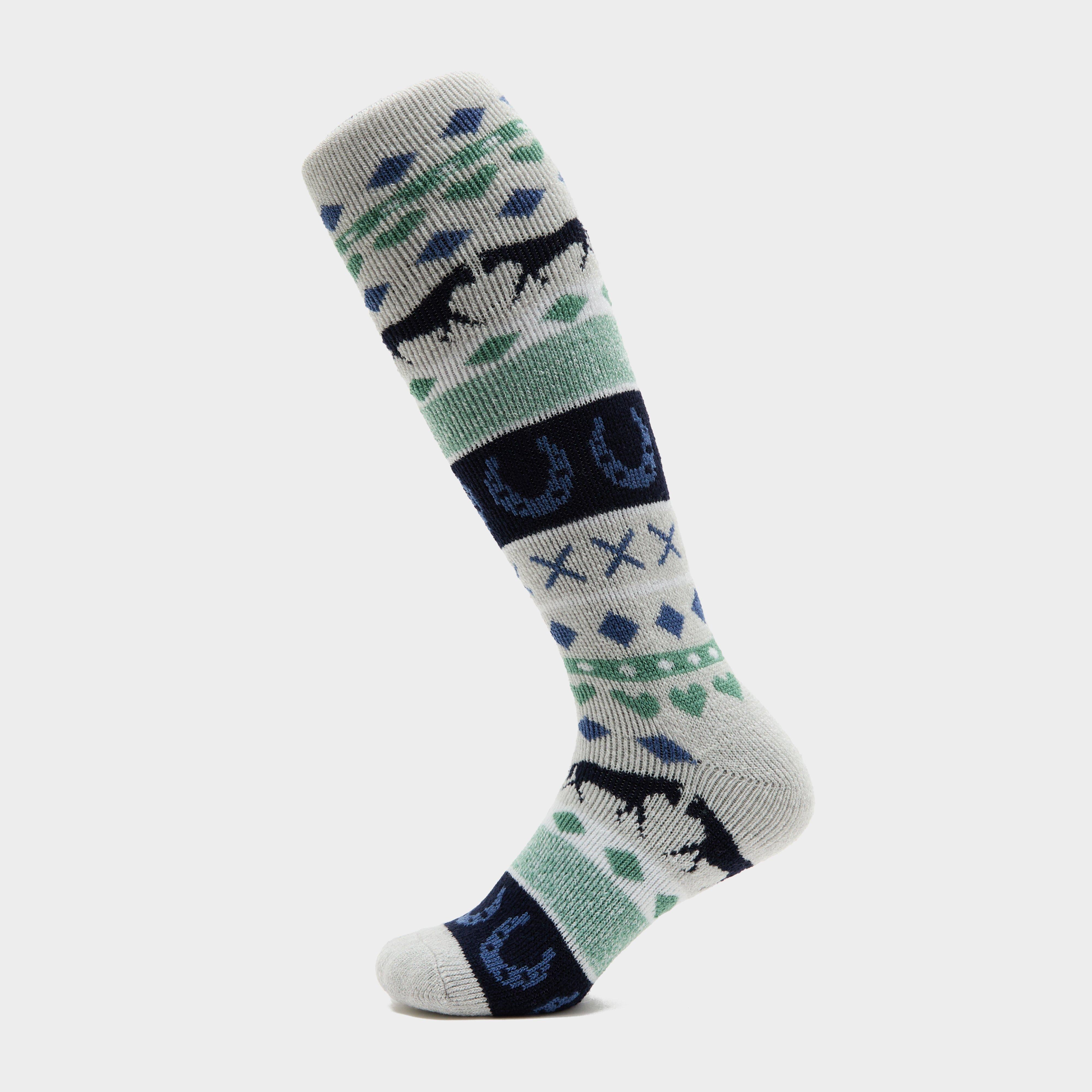 Kids Rosa Fairisle Socks Light Grey