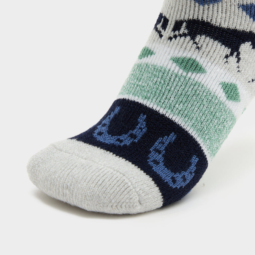 Kids Rosa Fairisle Socks Light Grey