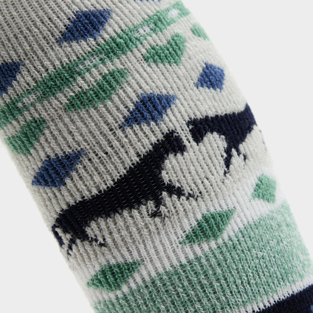 Kids Rosa Fairisle Socks Light Grey