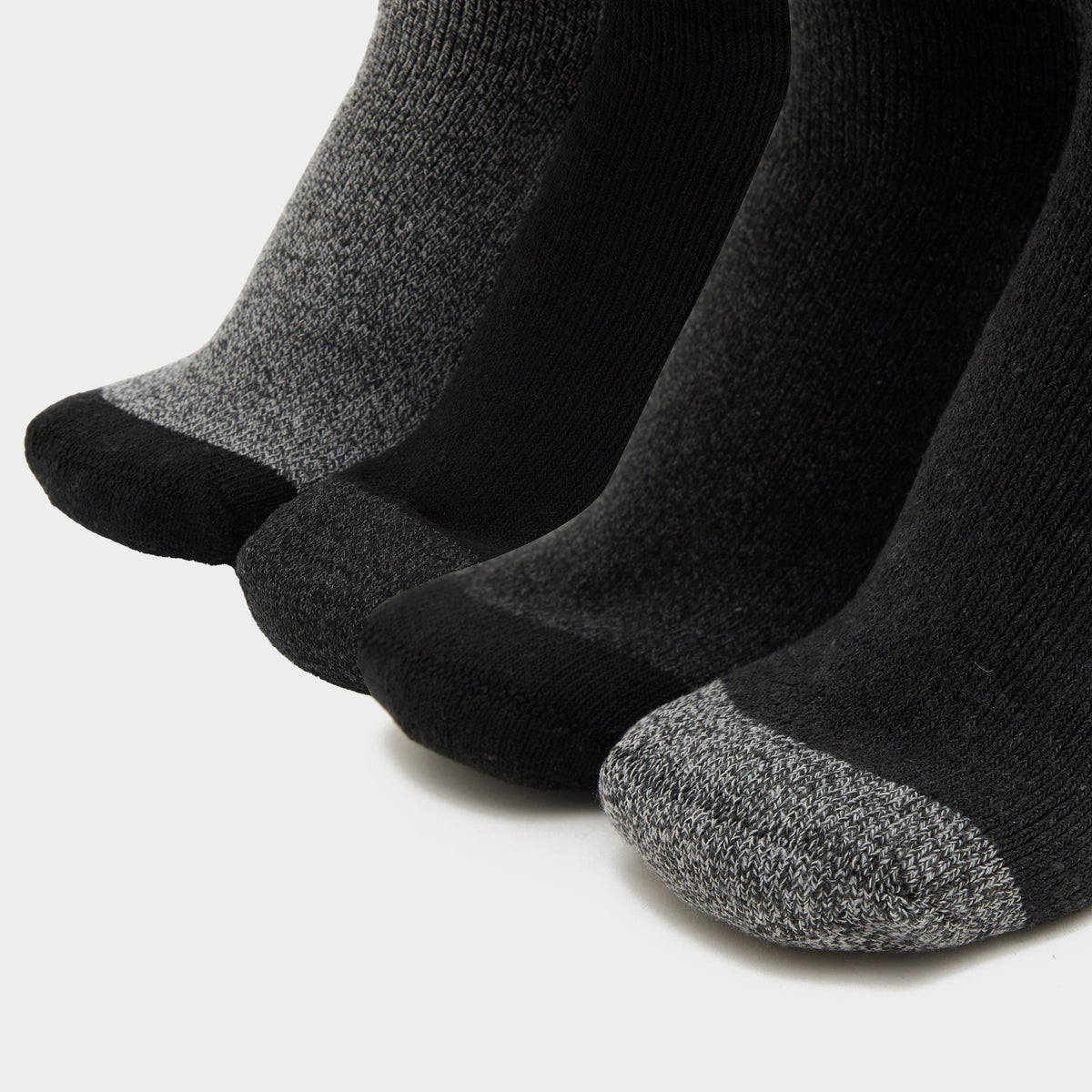 Mens Performance Boot Socks 4 Pack Black