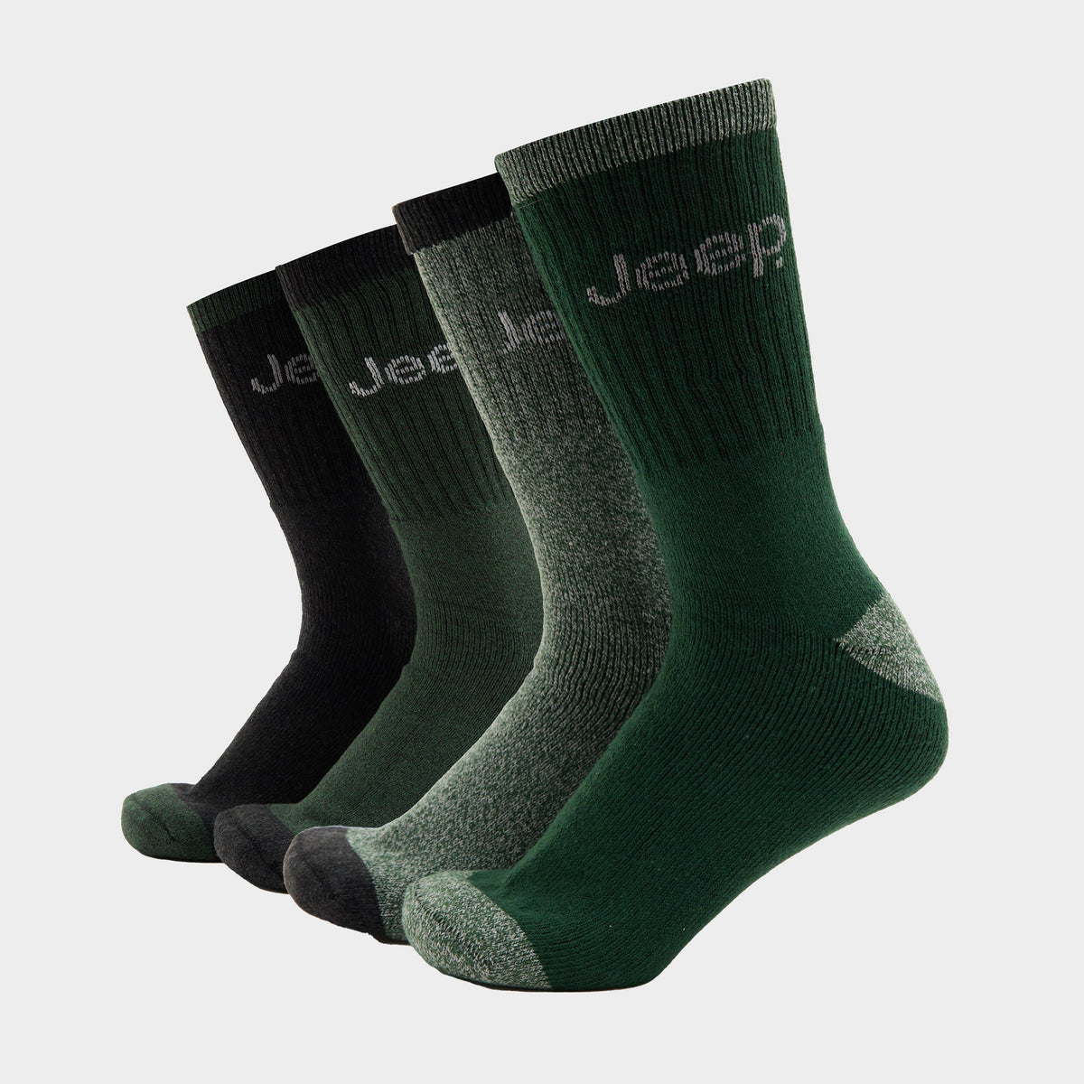 Mens Performance Boot Socks 4 Pack Green