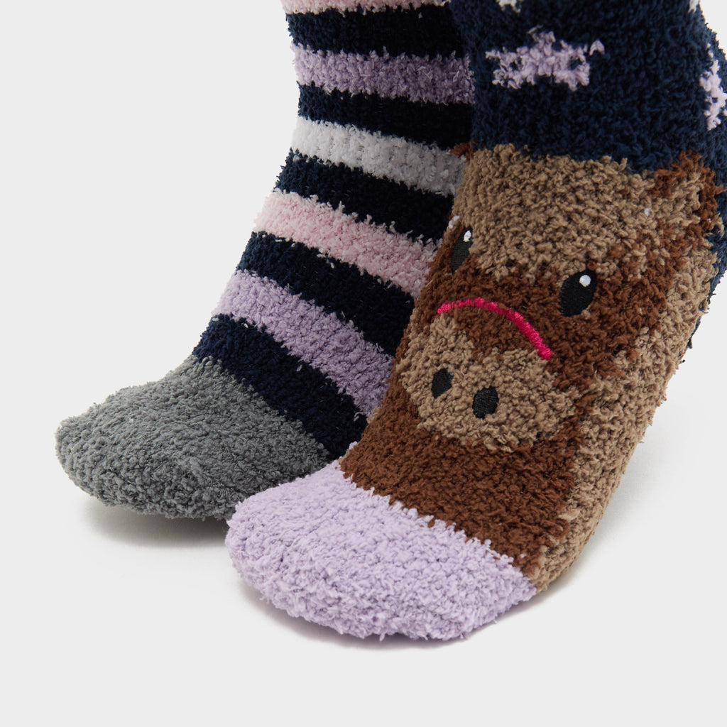 Kids Lounge Socks 2 Pack Pony