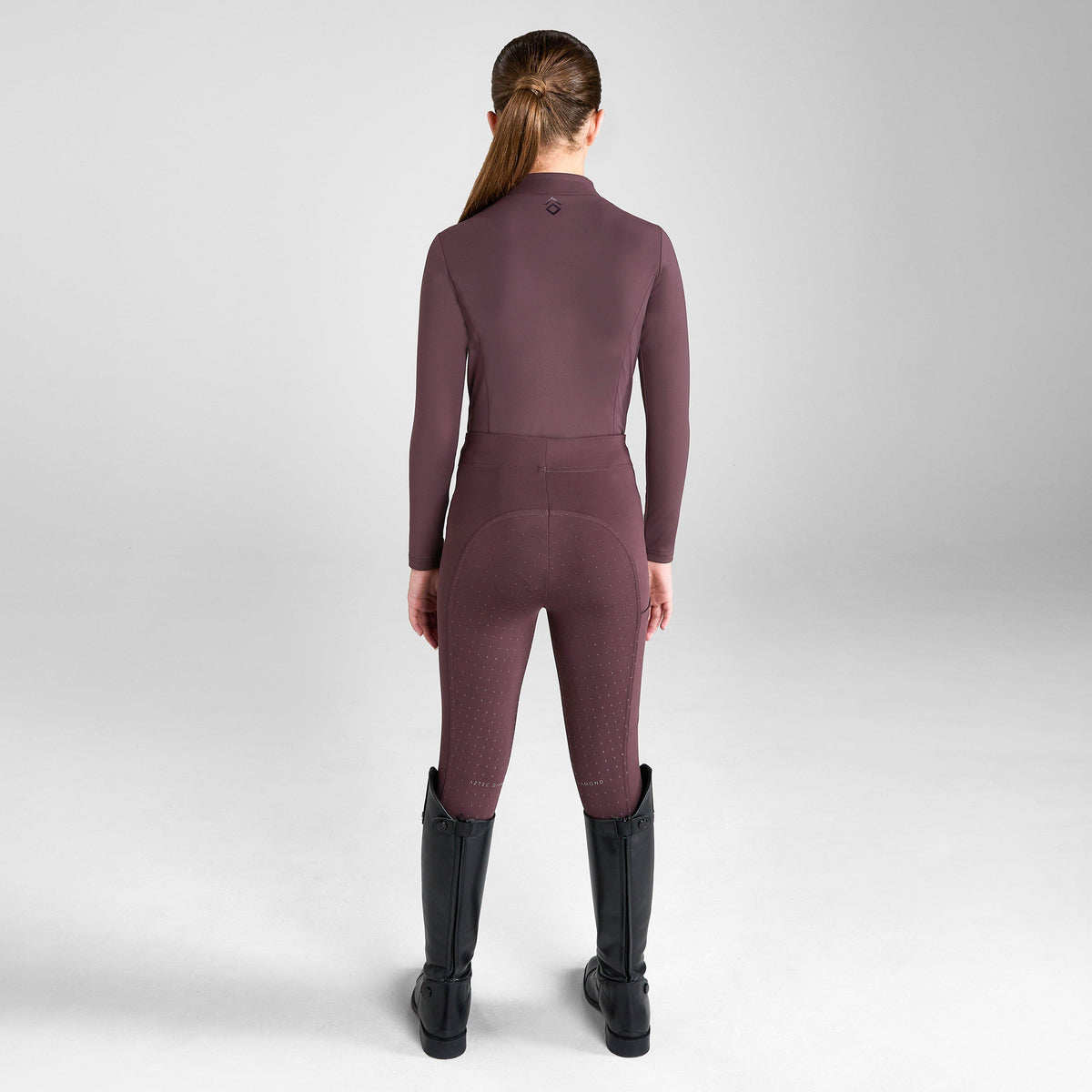 Young Rider Long Sleeve Base Layer Deep Mauve