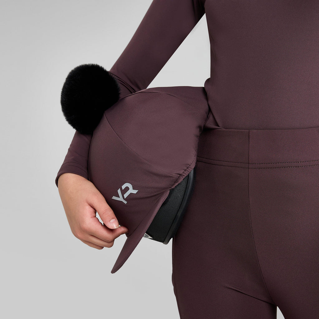 Young Rider Pom Hat Silk Deep Mauve