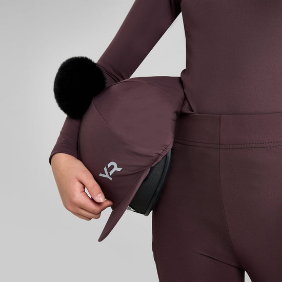 Young Rider Pom Hat Silk Deep Mauve