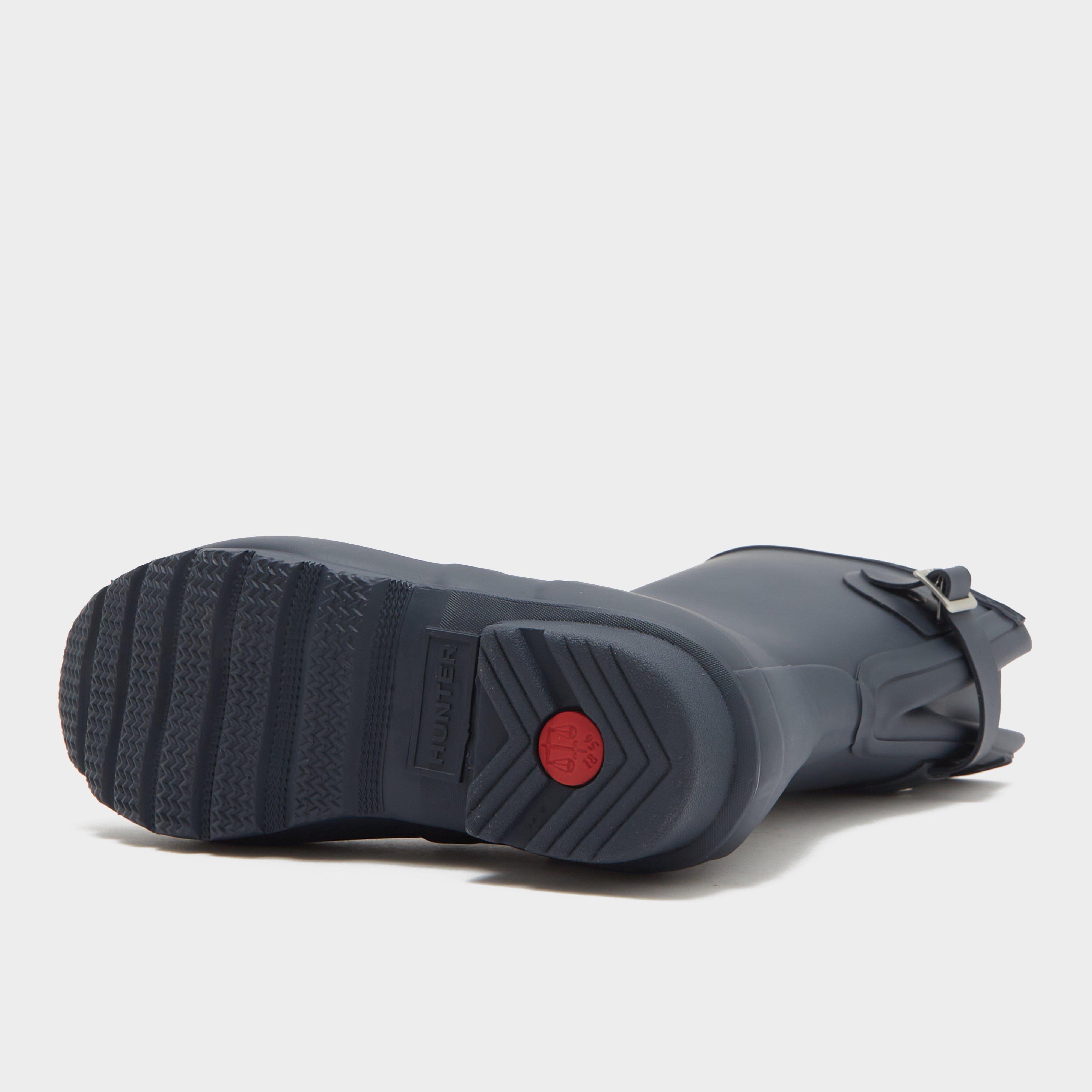 Womens Short Back Adjustable Wellington Boots Navy