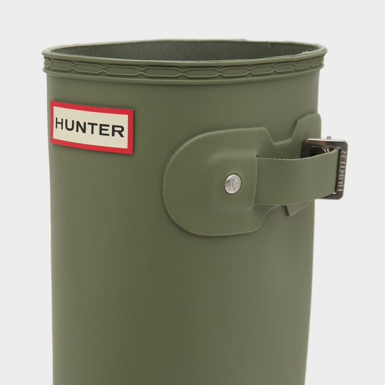 Womens Original Tall Tri Colour Logo Backstrap Boots Green